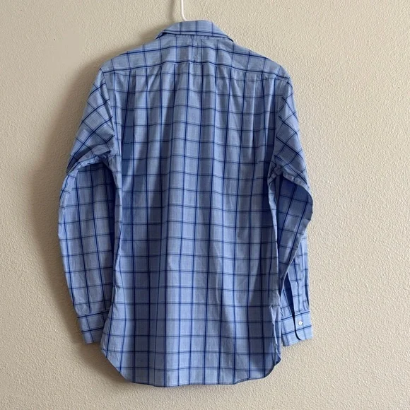 Polo Ralph Lauren Men’s Slim Fit Dress Shirt blue check Sz 32/33 - Picture 5 of 8